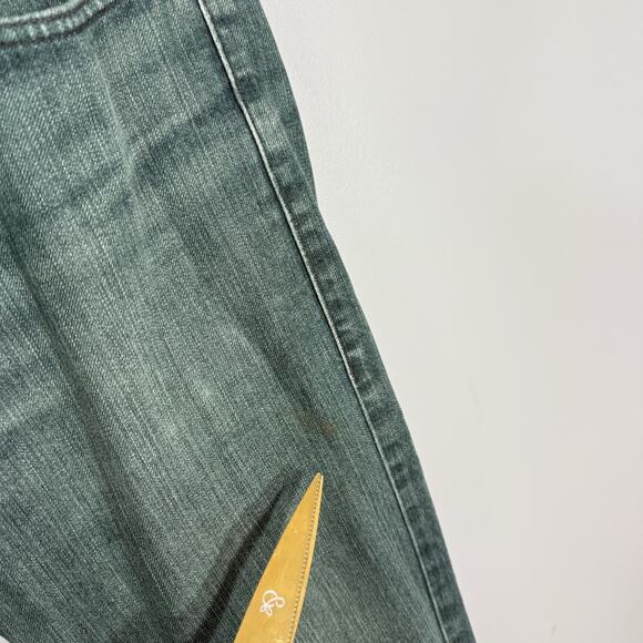 Naked & Famous Cotton Weird Guy Jeans 31X27 Green Slim Straight Button Fly - Picture 8 of 8